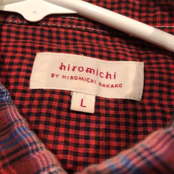 HIROMICHI by Hiromichi Nakano (Japanese Designer) Plaid Shirt L - Picture 2 of 5